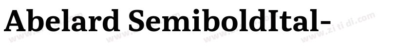 Abelard SemiboldItal字体转换